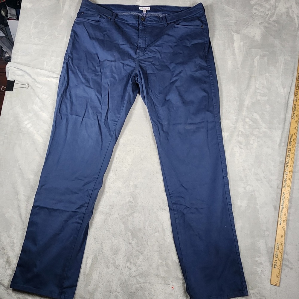 Peter Millar Pants Men 42 Crown Crafted Stretch Blue Chino 5-Pocket Tapered Golf